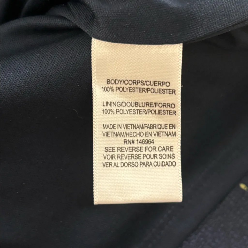 Julia Jordan Tweed Mixed Plaid Sheath Dress Navy Blue Gold Womens Size 2 - Image 12