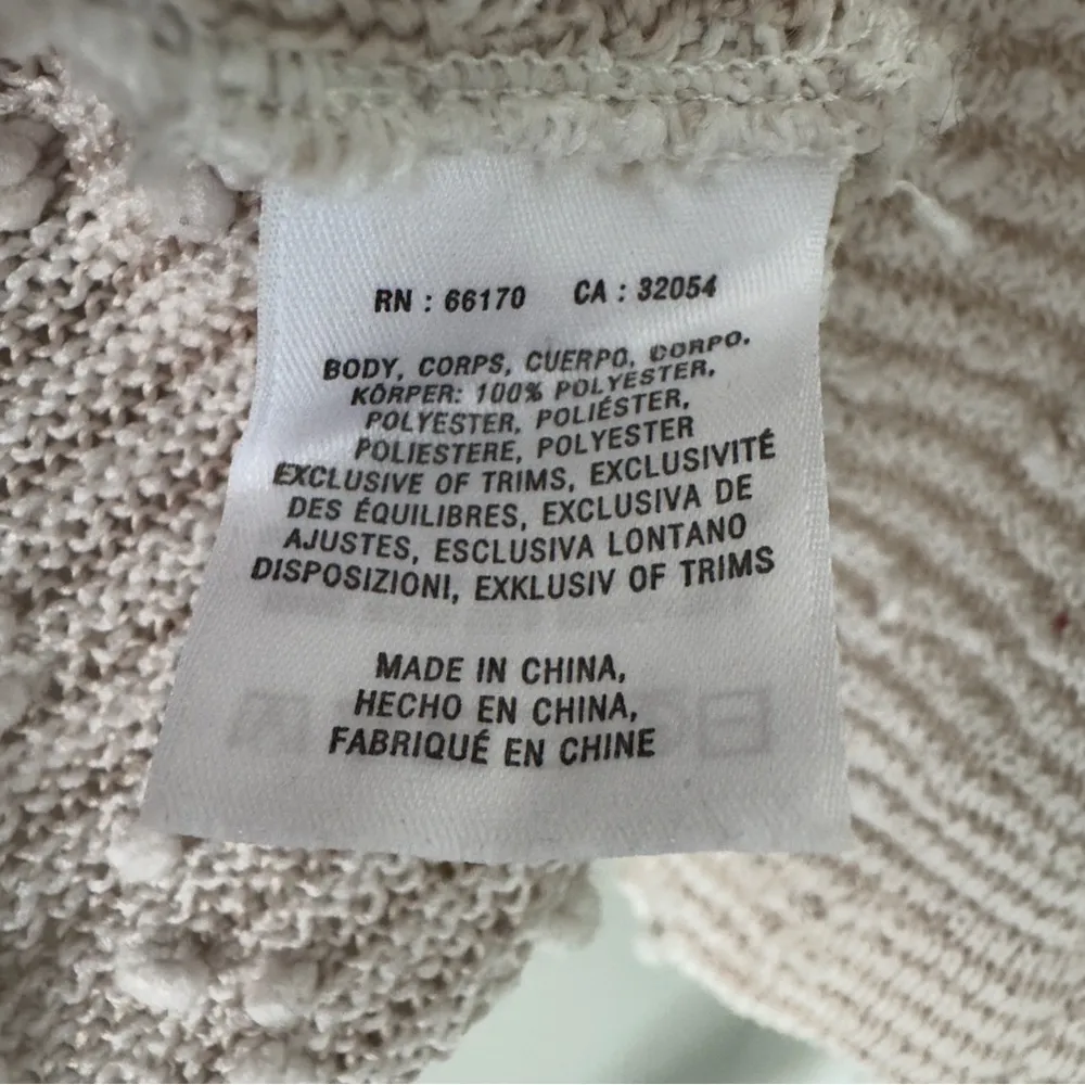 Anthropologie Akemi + Kin Cream Gray White Ribbon Embellished Knit Sweater Top - Image 12