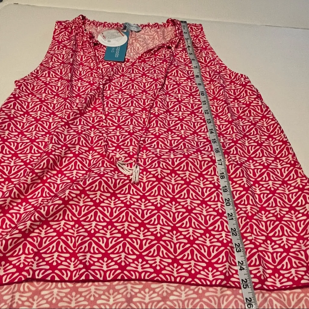 Escapada Living Womens SZ‎ Large Sleeveless Colleen Top Tassel Turks Coastal NEW Pink - Image 8