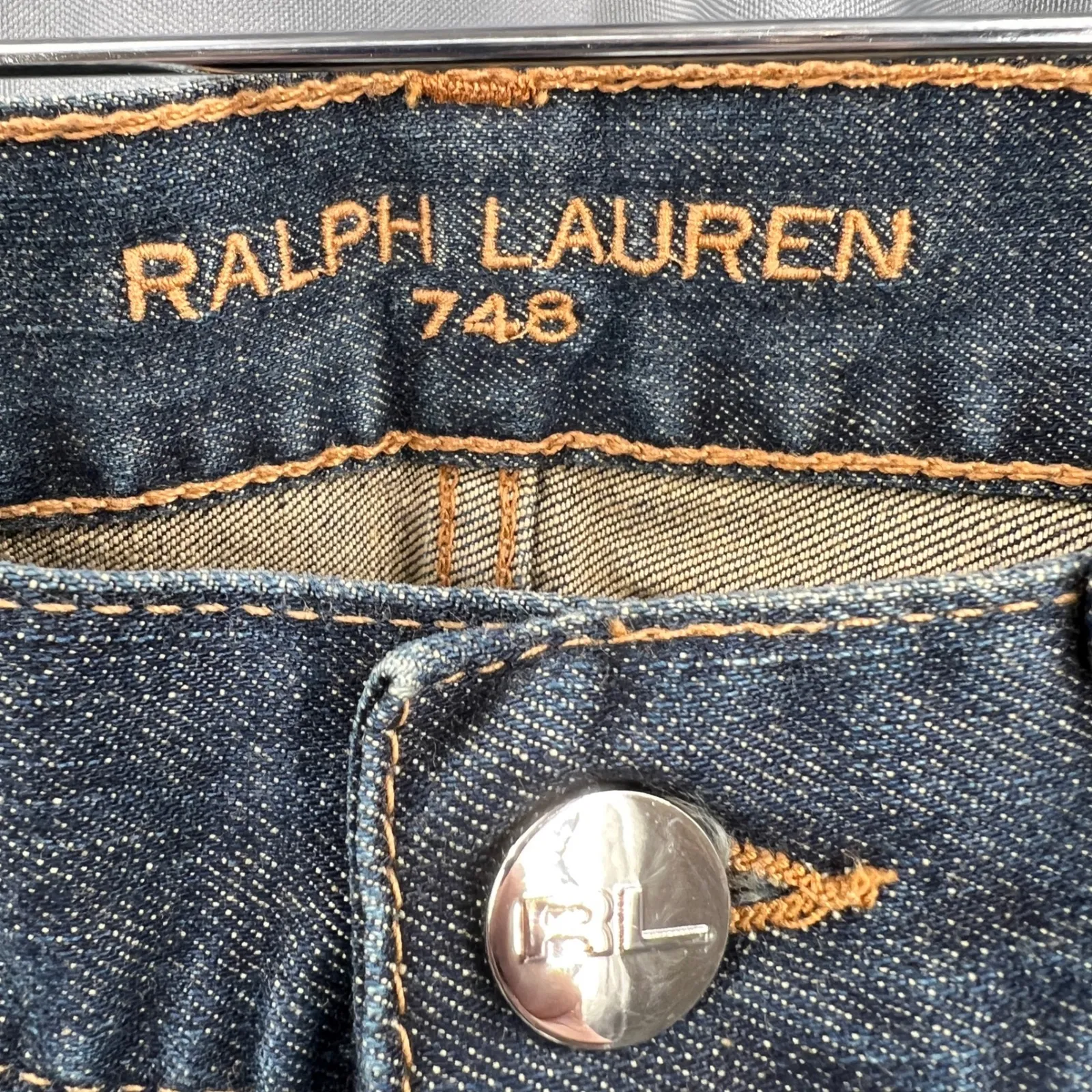 Ralph Lauren 748 Flare Leg Jeans Heritage Blue Denim Womens 31" Waist 37" Inseam - Image 4
