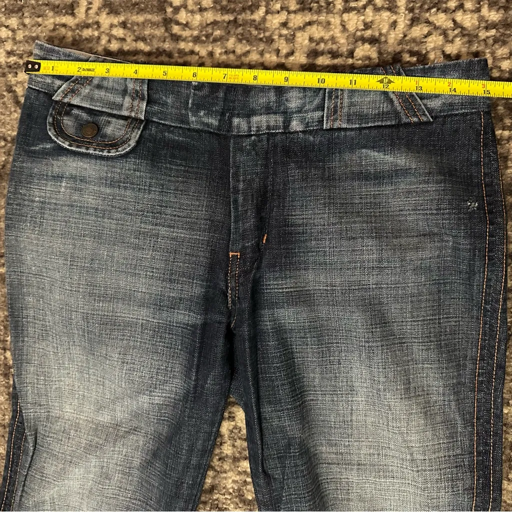 7 for all Mankind Vintage Y2K RARE Women’s Size 28 Washed Blue Trouser Cut Jeans - Image 6