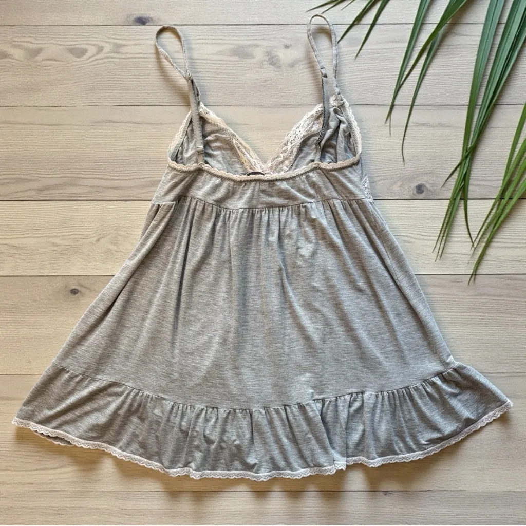 VICTORIA’S SECRET Gray Lace Babydoll Sleep Dress – Size M - Image 4