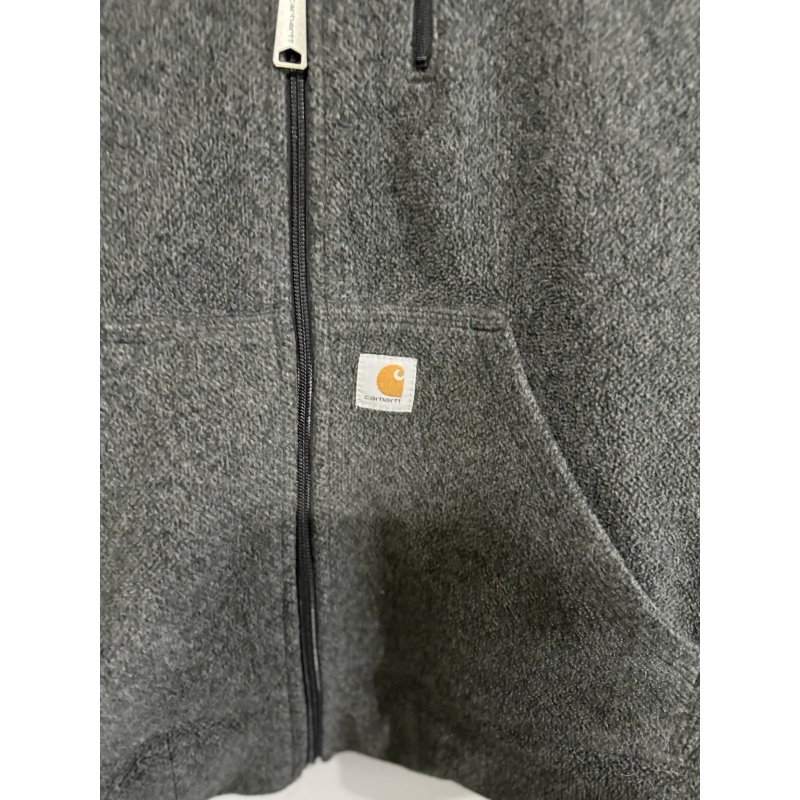 CARHARTT Fleece Hoodie Jacket Women Size M Hooded Full Zip 8/10 - Image 2