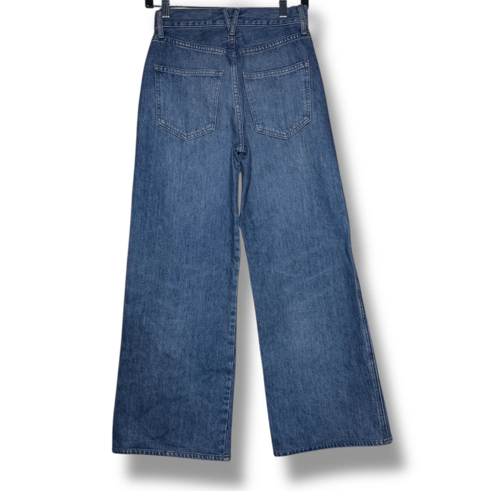 Veronica Beard Taylor Relaxed Wide Leg High Rise Thrill Blue Denim Jeans Size 24 - Image 4