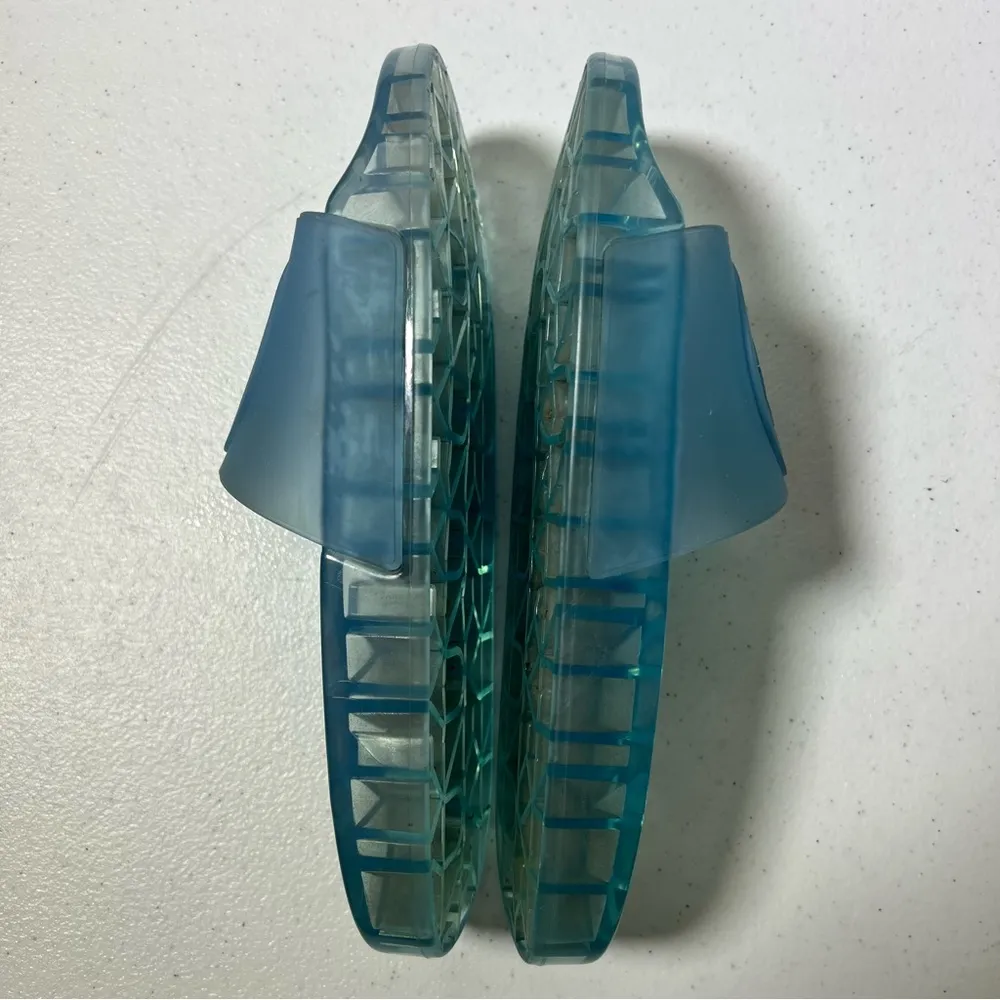 DKNY  Light Blue Rubber Slides - Image 8