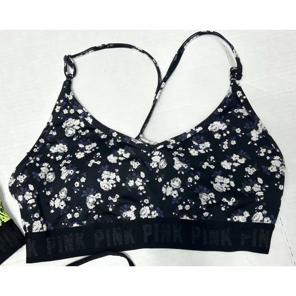 PINK Victoria's Secret Sport Ultimate Lightly Lined Bra Large Bralette Lot Of 3 - Image 6