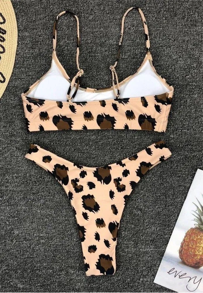 Cheetah print cheeky bikini Multi - Image 4