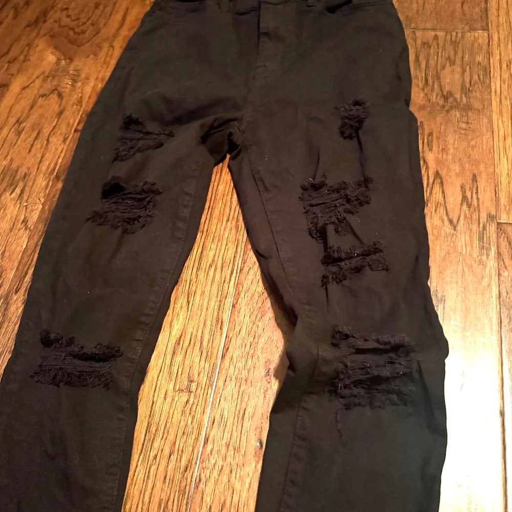 Womens Pac Sun Black Jeans 26 Hi Rise Jeggings Skinny Jeans Distressed destroyed - Image 3