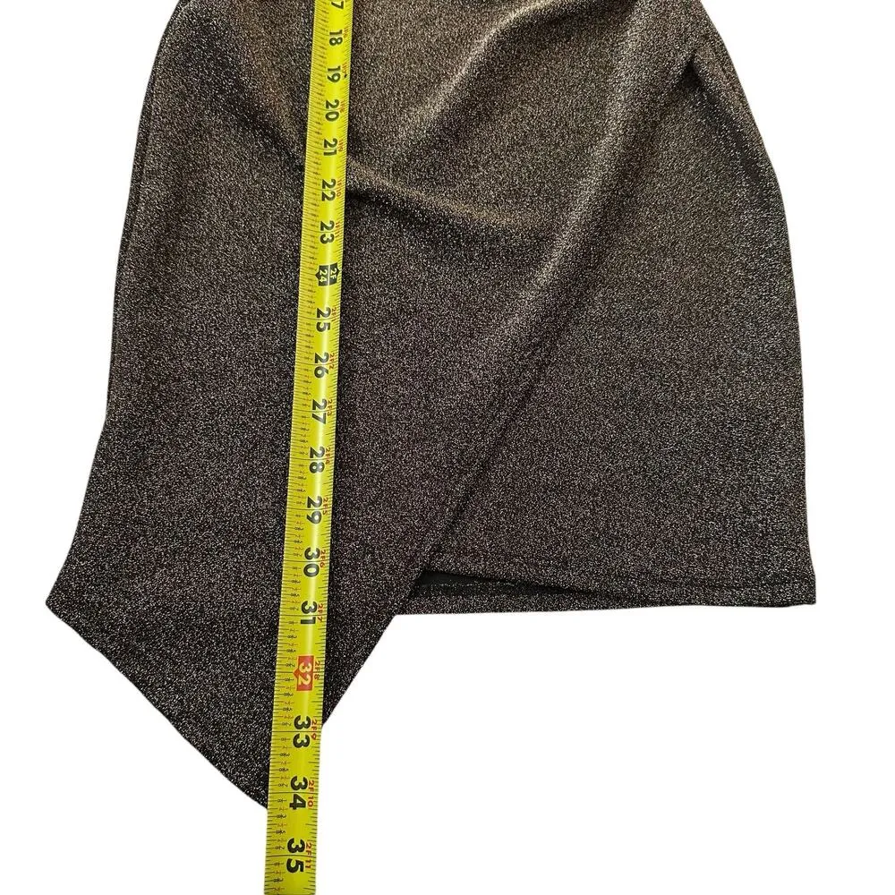 Windsor Black & Gold Metallic Bodycon Mini Dress Women Size Small | 42-64 - Image 5