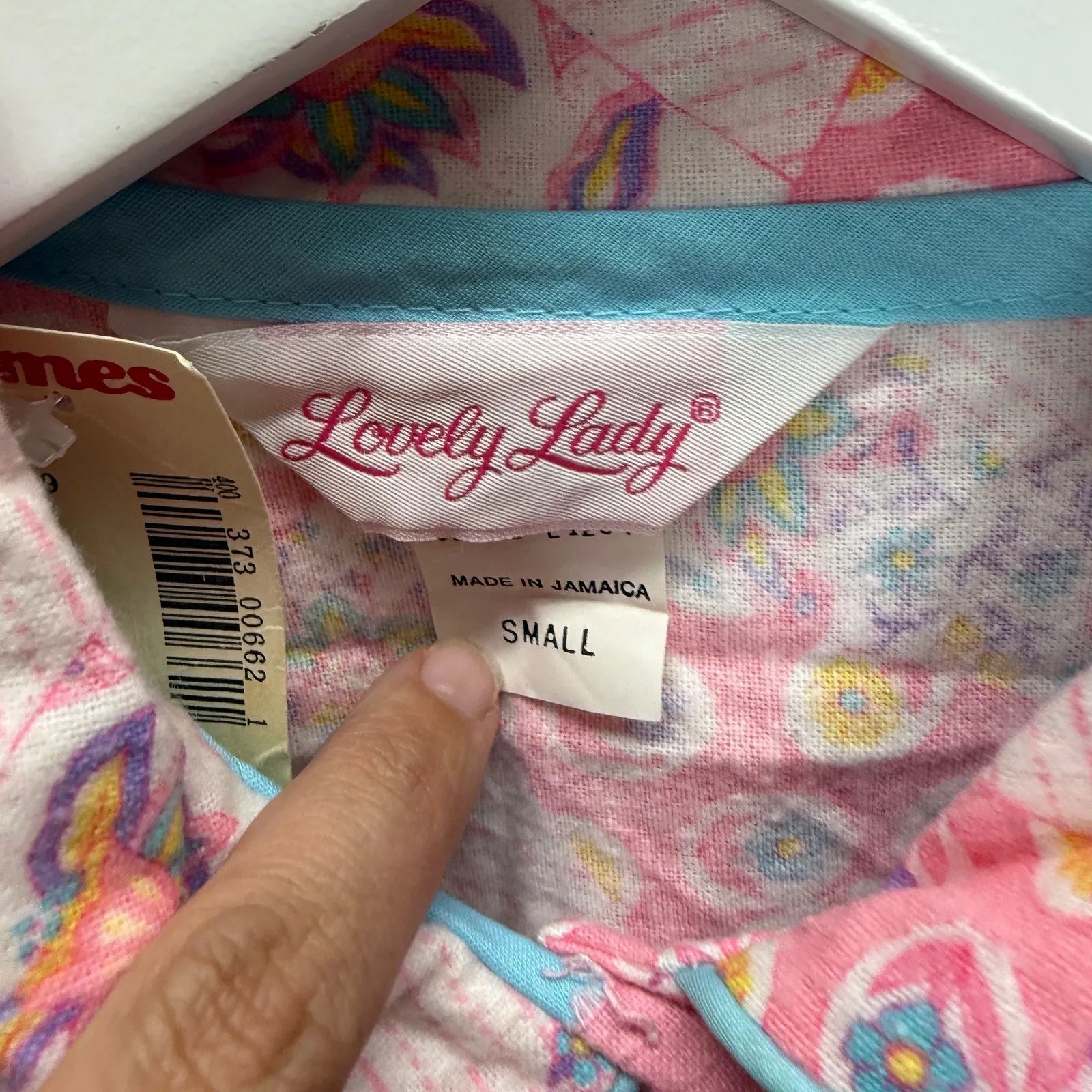 Vintage Lovely Lady Flannel Snap Button Robe House Coat S Pink Retro Floral New - Image 3