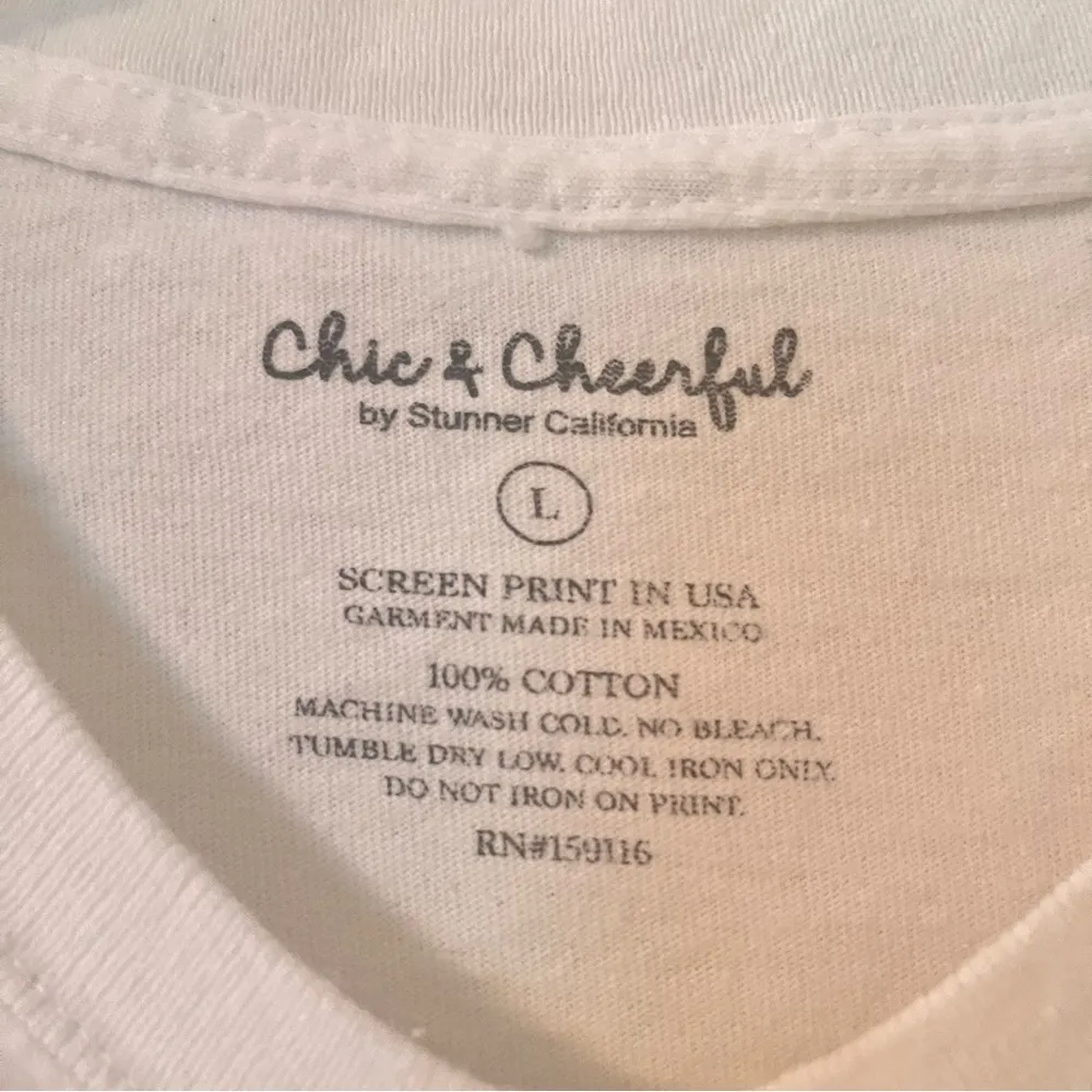 Juniors “Fleurs Du Soleil” White Short Sleeve Graphic Sunflower T - Image 6