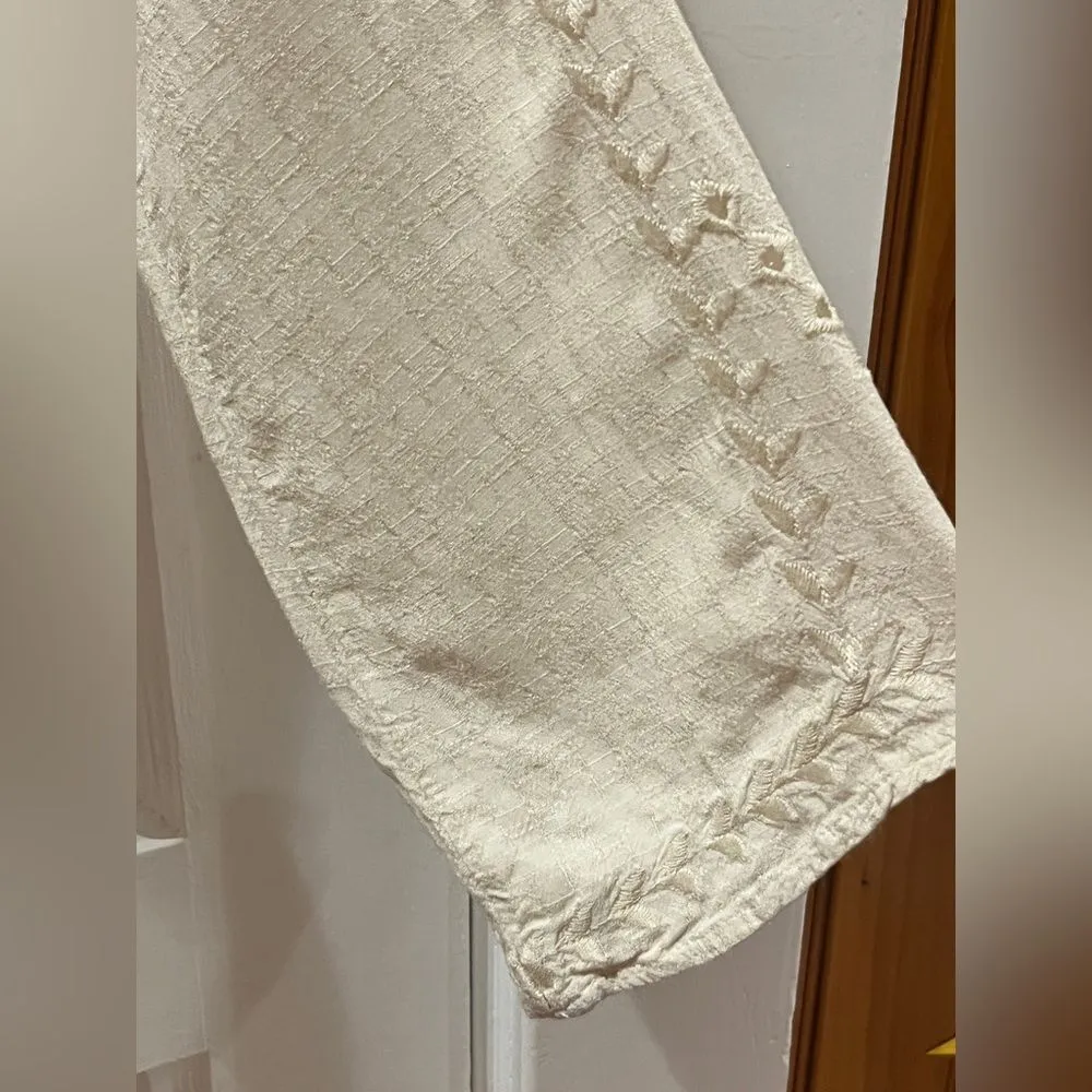 ASTR The Label Cream eyelet boho rompers embroidered women's size S - Image 6