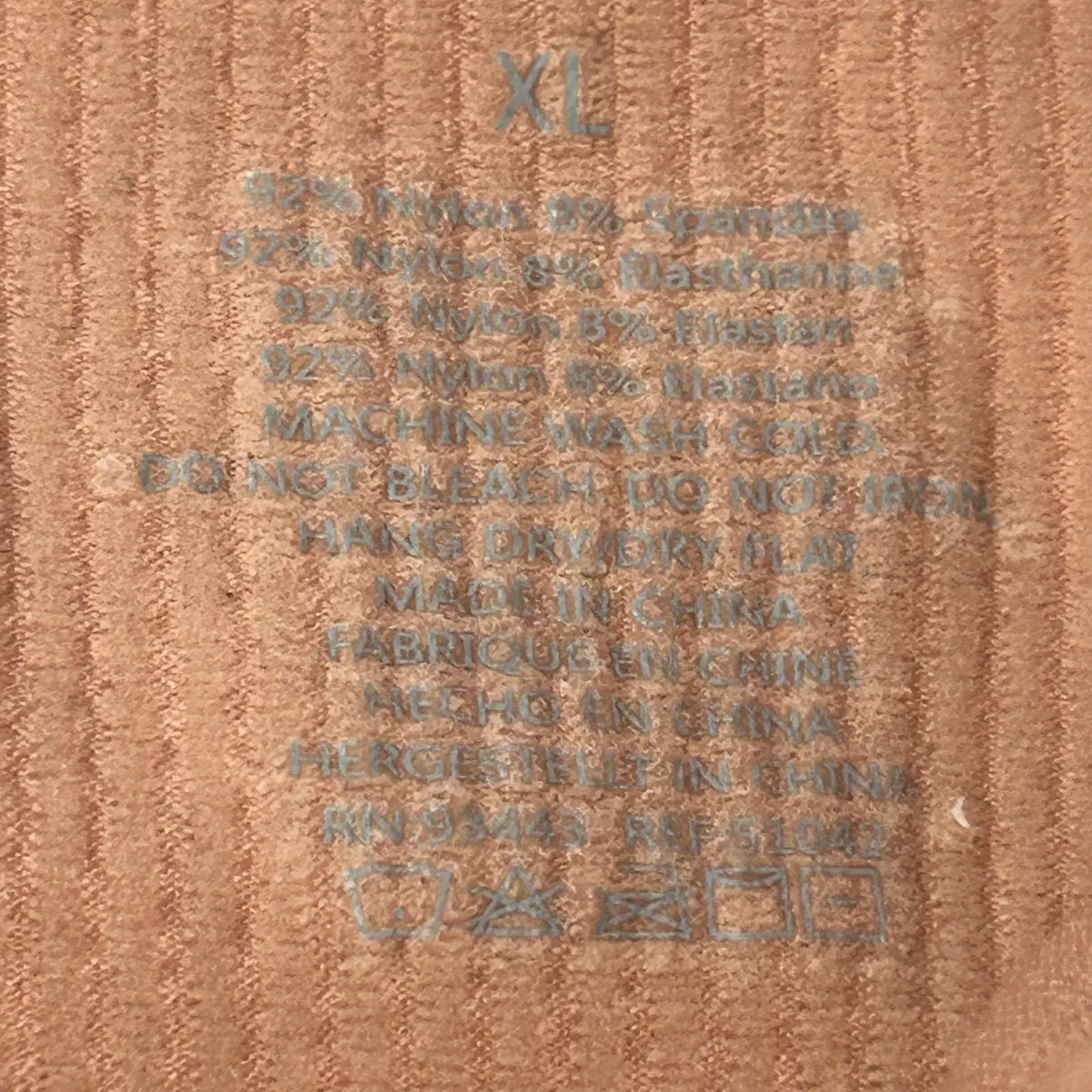 Honeydew Ribbed Racerback Sports Bra Pinkish Peach XL Seamless Activewear Pink - Image 4