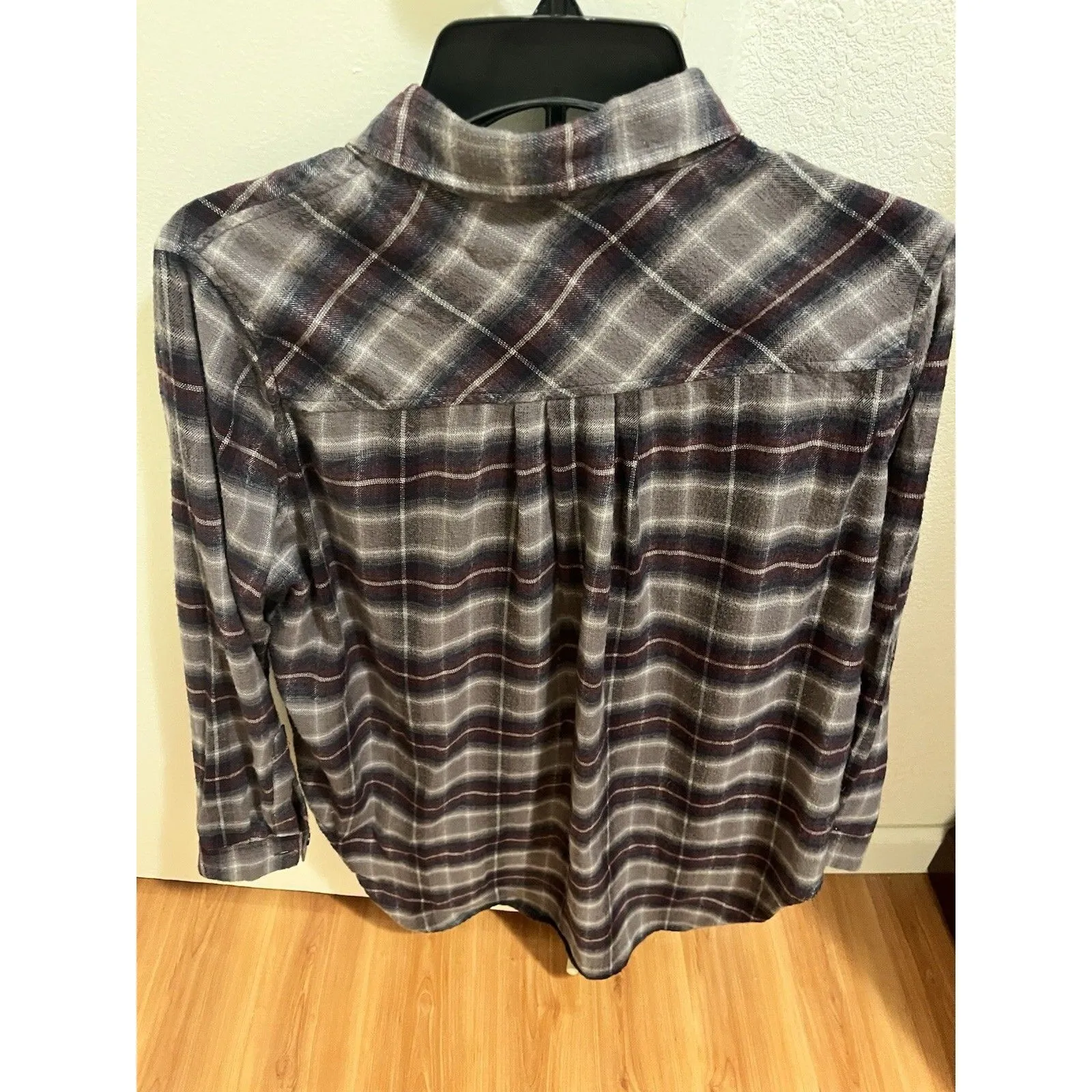 Bdg Womens Flannel Shirt Xs Grunge Alternative Punk Gray Fairy Grunge Rocker - Image 3