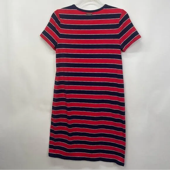 Michael Kors Striped Tee Shirt Dress Size Small‎ Classic Americana Nautical Red - Image 6