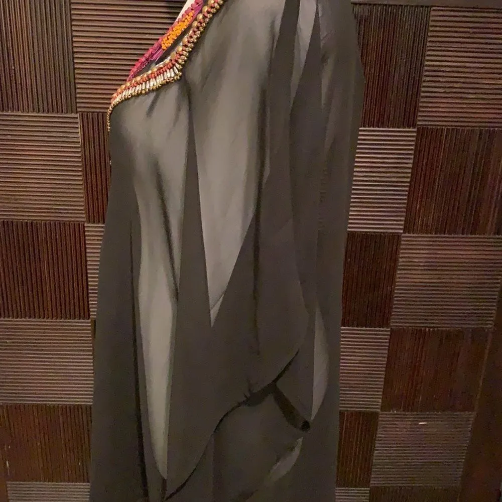 Ashley Stewart beaded sheer caftan or coverup - Image 2