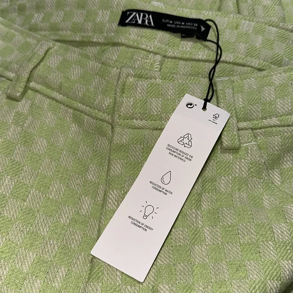 ZARA Gingham Straight Leg Pants  Medium Bloggers Fav - Image 5