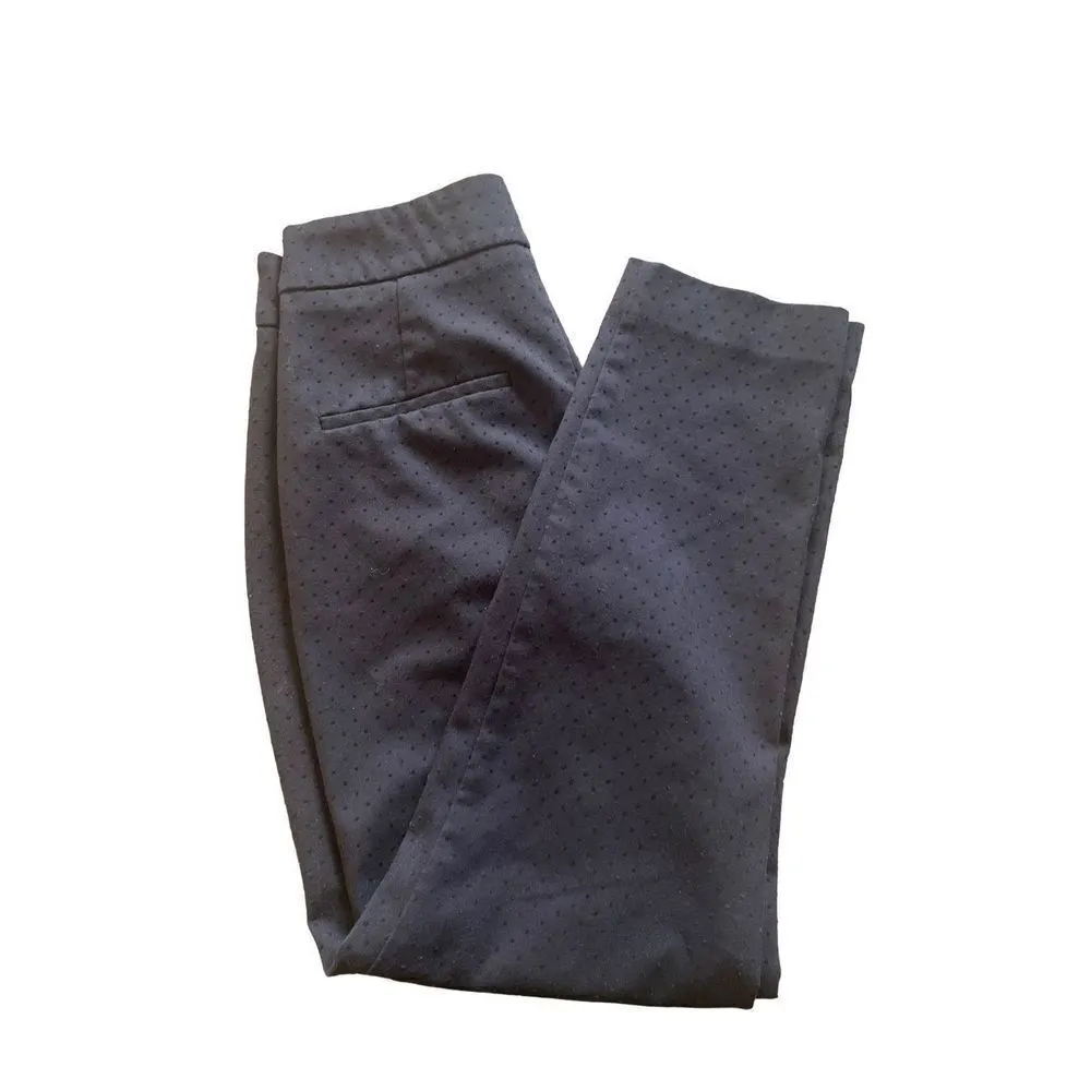 Zara dark brown Swiss dot straight leg trouser pants size XS - Image 7