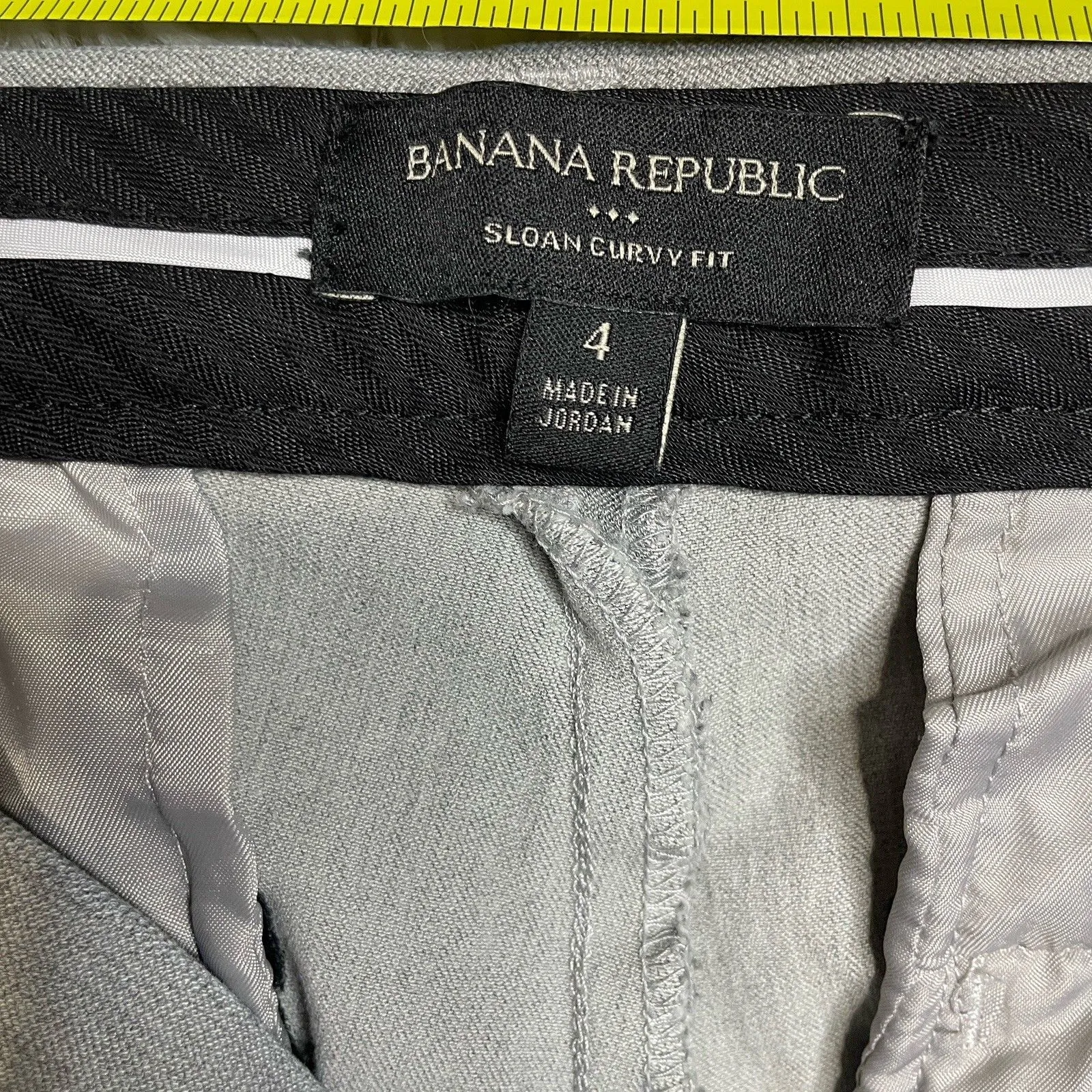 Banana Republic Pants 4 Women’s Sloan Curvy Fit Leg Gray Dress/Career - Image 3