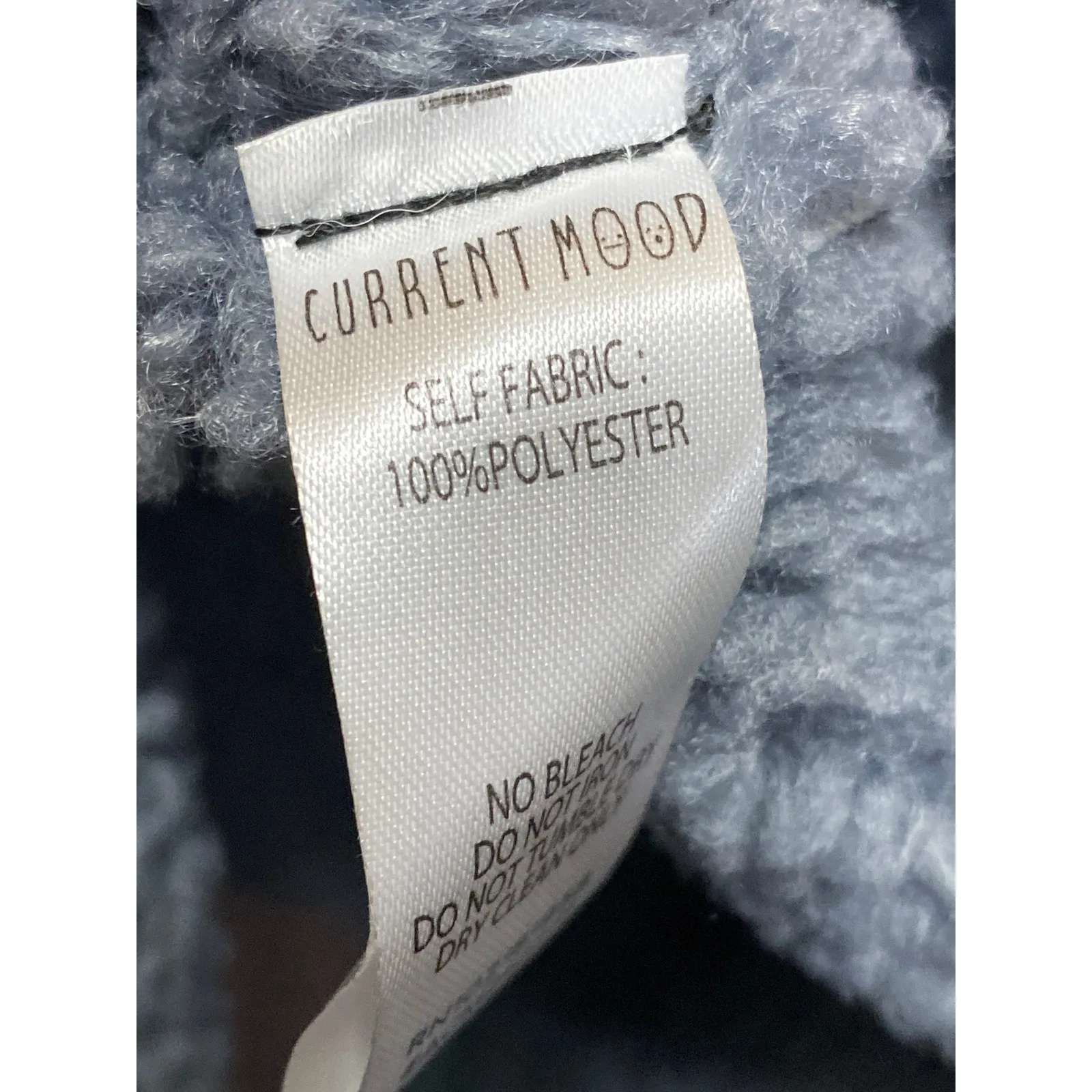 Current Mood Whole Lotta Love Black Faux Suede Sherpa Trench Coat Jacket Size XS - Image 4