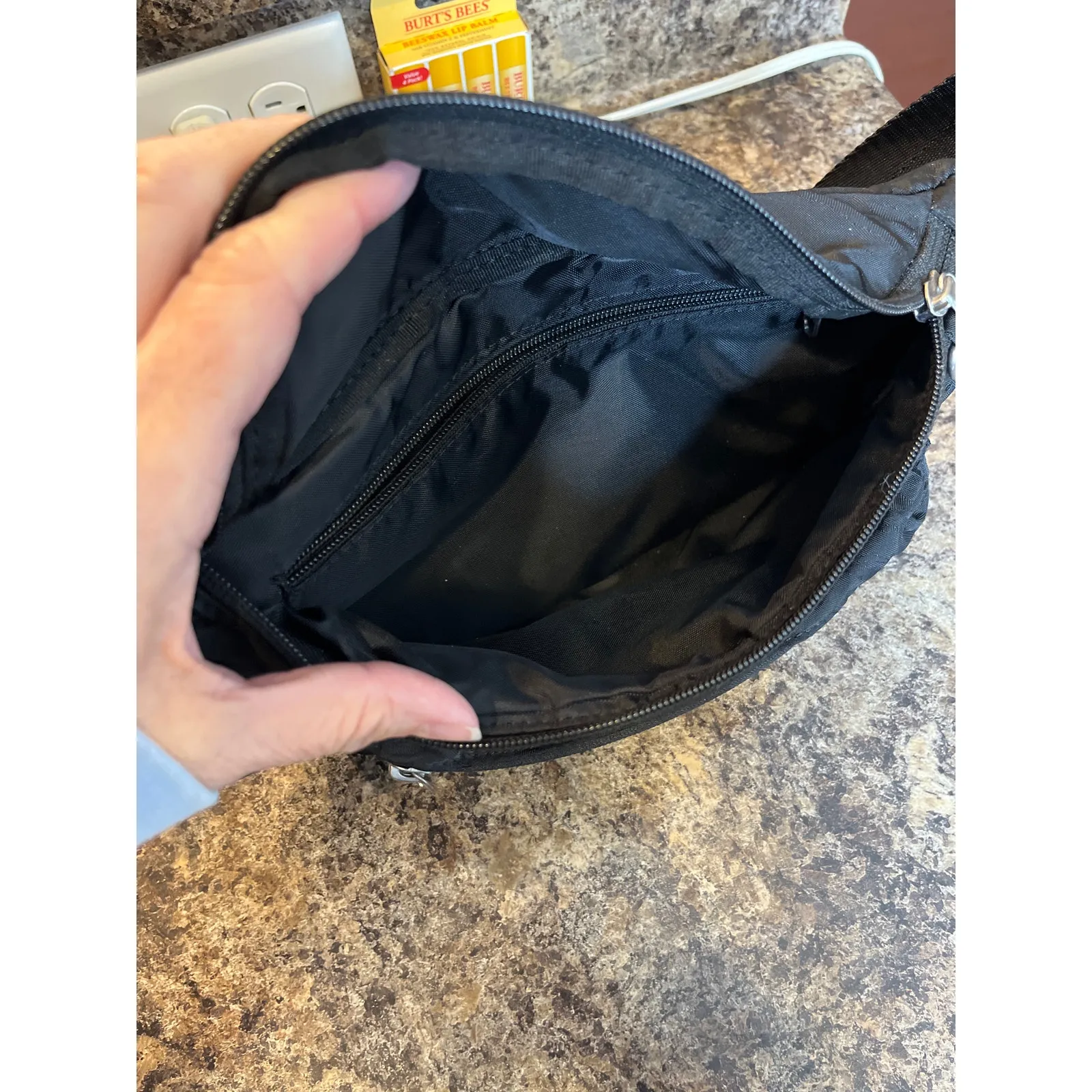 Athleta Diem Black Crossbody Belt Bag Multiple Pockets - Image 4