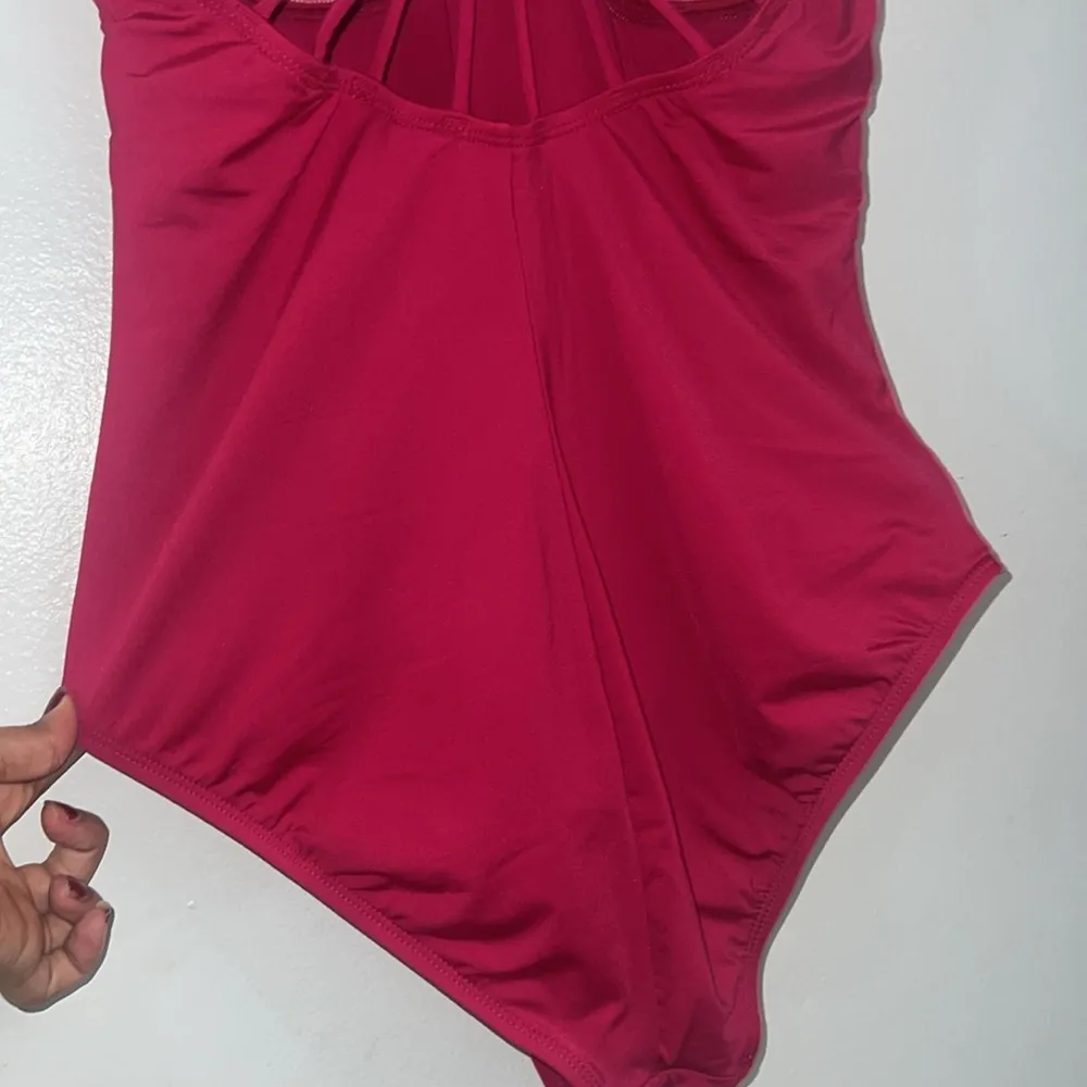 Tummy Control One Piece Bathing Suits V Neck Swimsuits Hand-Braid Macrame Ruched - Image 9