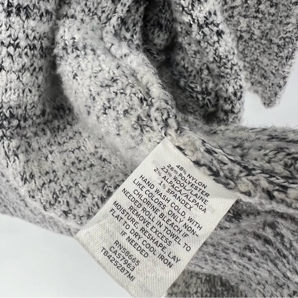 Treasure & Bond long line sweater cardigan wool alpaca size Small grey marled - Image 6