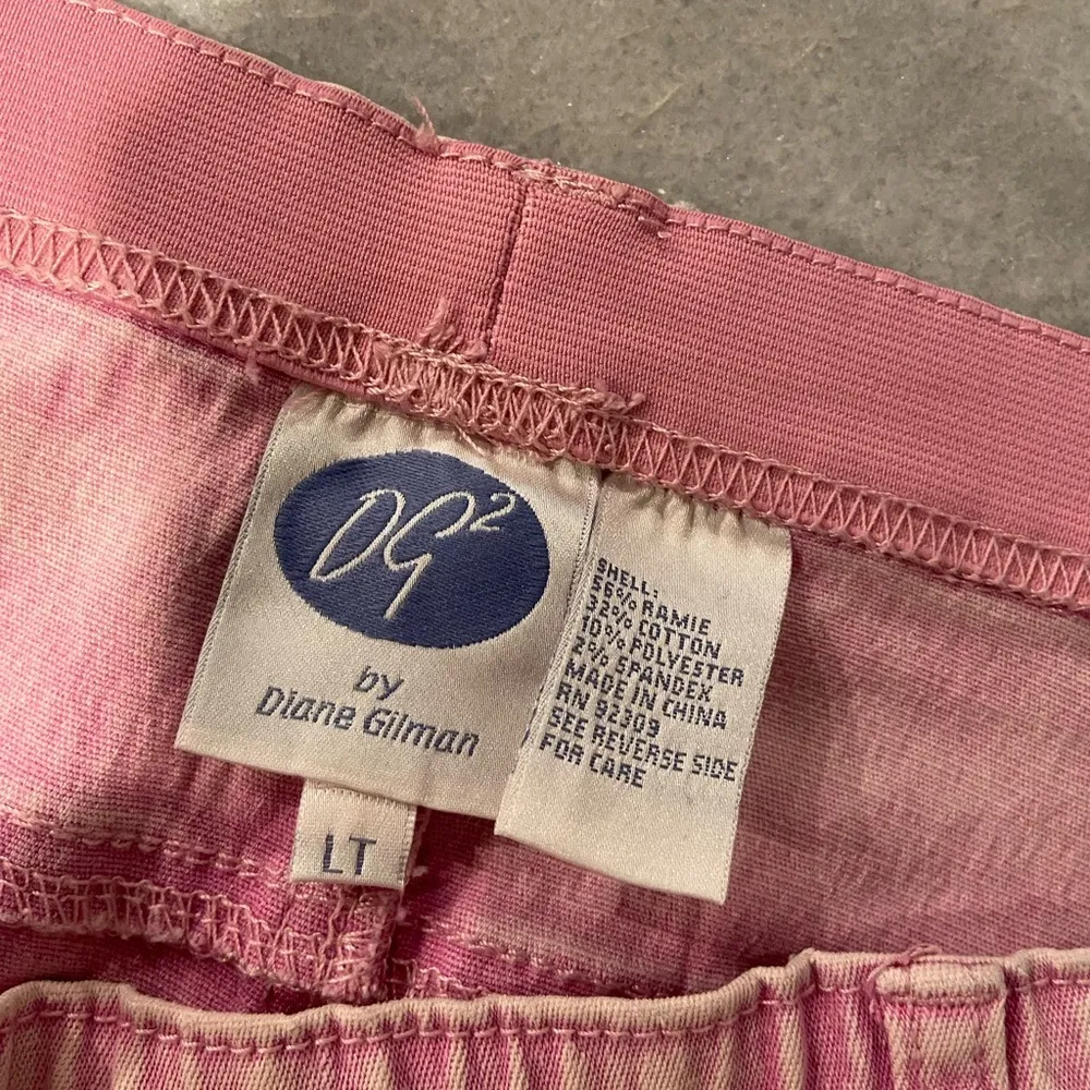 Diane Gilman DG2 Pink Acid Wash Pull On Stretch Denim Skinny Jeans Size L T Size L - Image 10