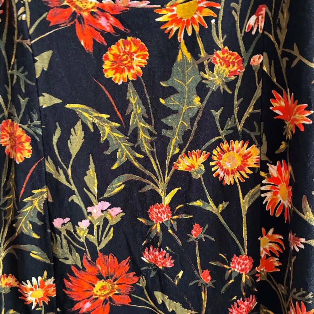 Urban Outfitters Black Tropical Floral Body-con Mini Dress S - Image 10