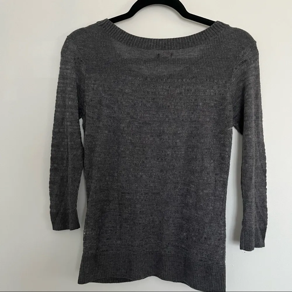 Aerie Sweater Women's Size M Lightweight Pockets Charcoal Gray - Image 7
