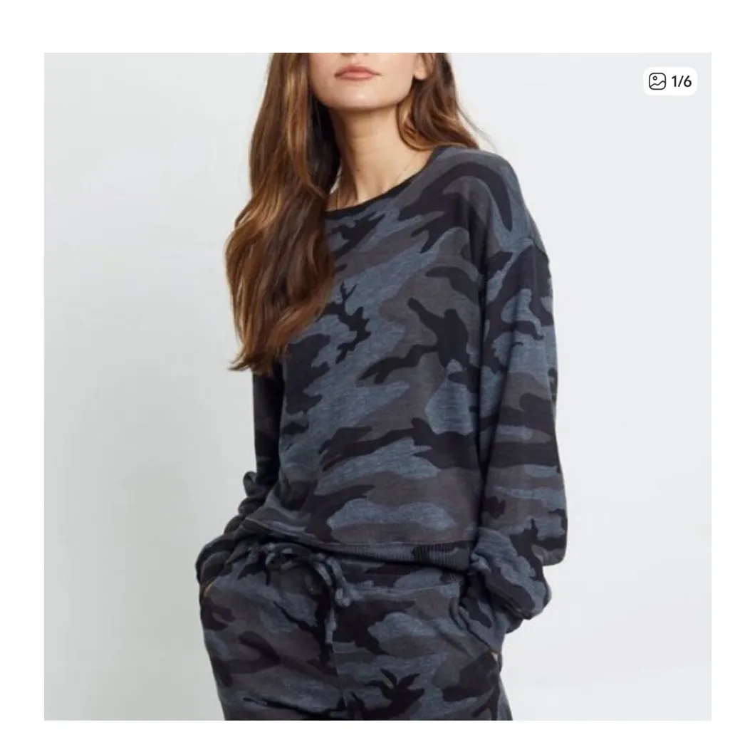 Rails Ramona Iron Camo Crewneck Sweatshirt Gray Black Size X-Large - Image 10