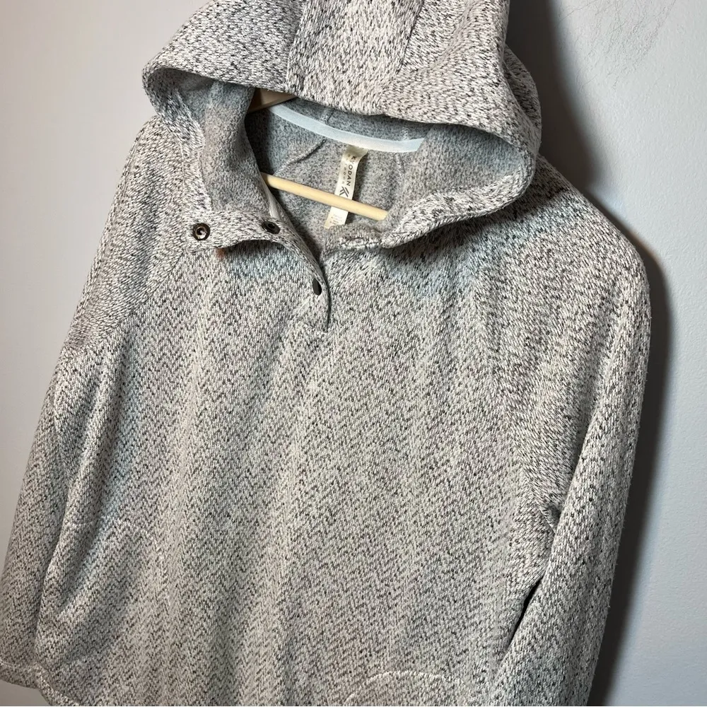 Kyodan Outdoor 1/4 Snap Hoodie Women’s L Pullover Herringbone Weave -Soft & Cozy - Image 6