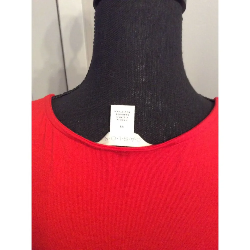 New NWT Caslon Red Maxi Dress Jersey XS Womens Sleeveless - Image 6