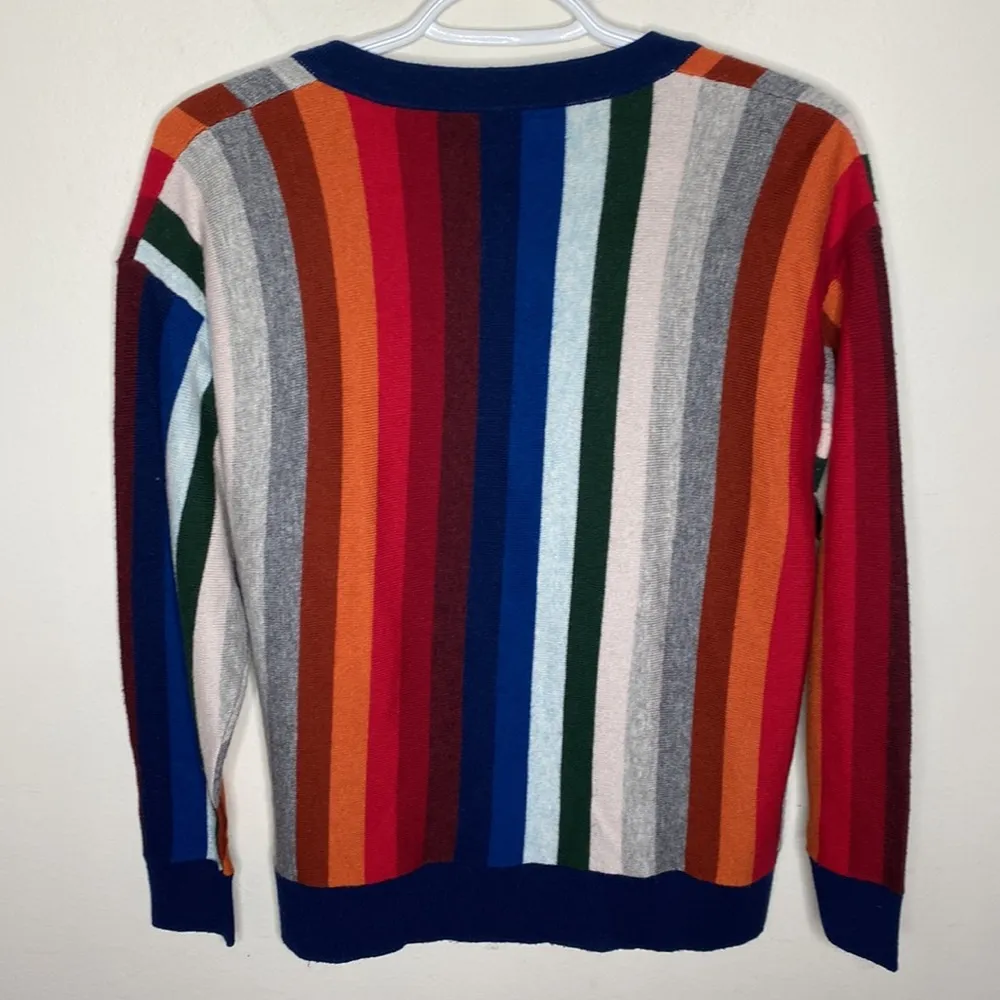 The Great the co-Ed wool blend multi stripe cardigan size 0 - Image 5