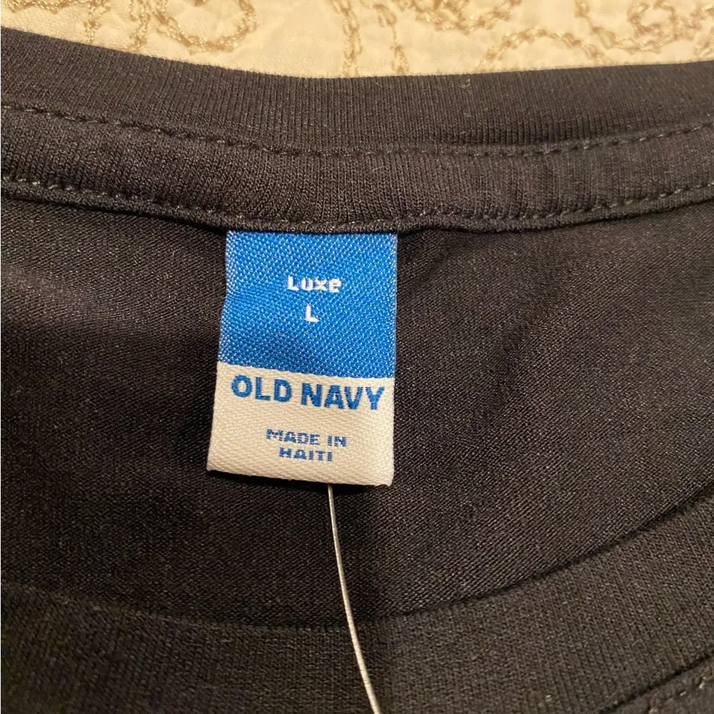 NWT Old Navy Women’s Luxe Black Tee Size Large - Image 6