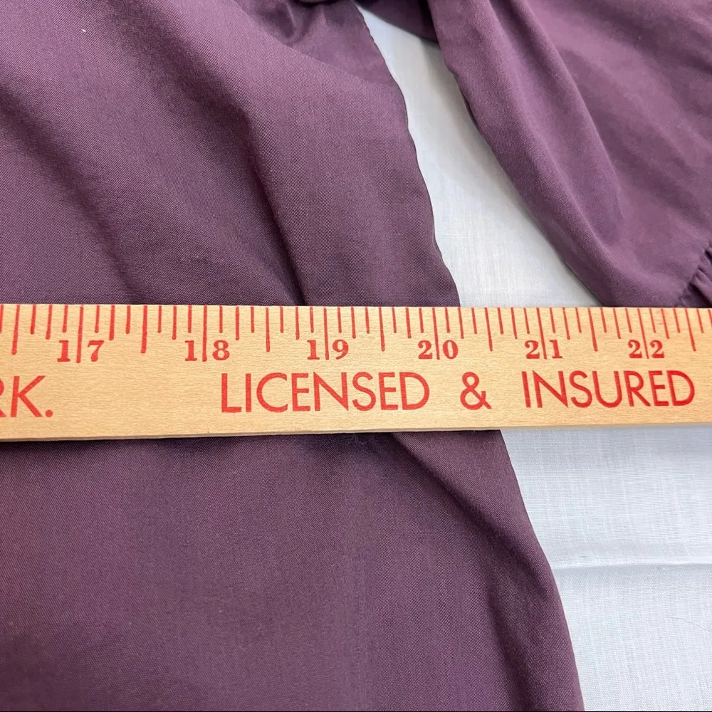 Anthropologie THML Womens Romper/Dress Sz S Bell Sleeve Plum Color Casual Beach - Image 8