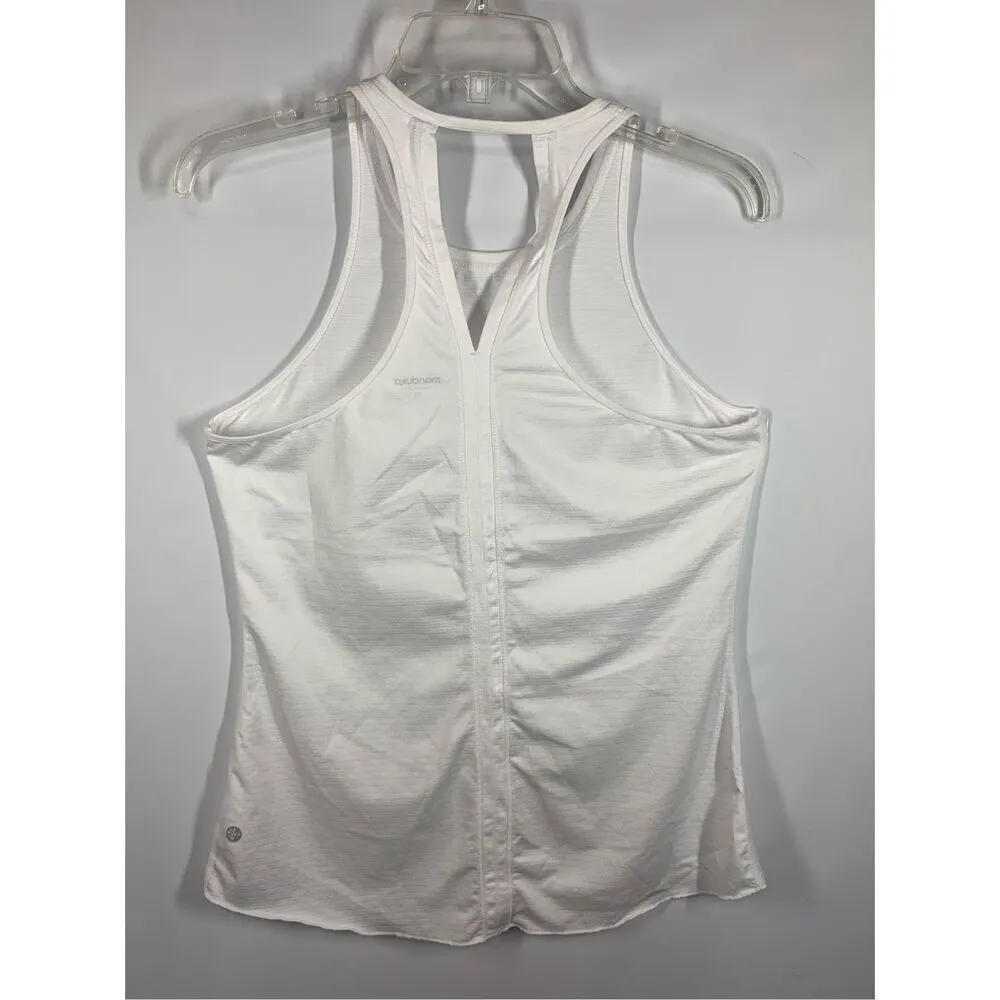 Manduka Women's Racerback Performance Yoga Tank Top White Size Medium - Image 8