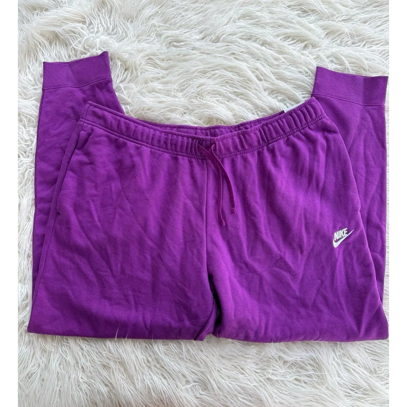 Nike Club Fleece Mid-Rise Oversized Sweatpants Hot Fuchsia Size XXL - Image 5