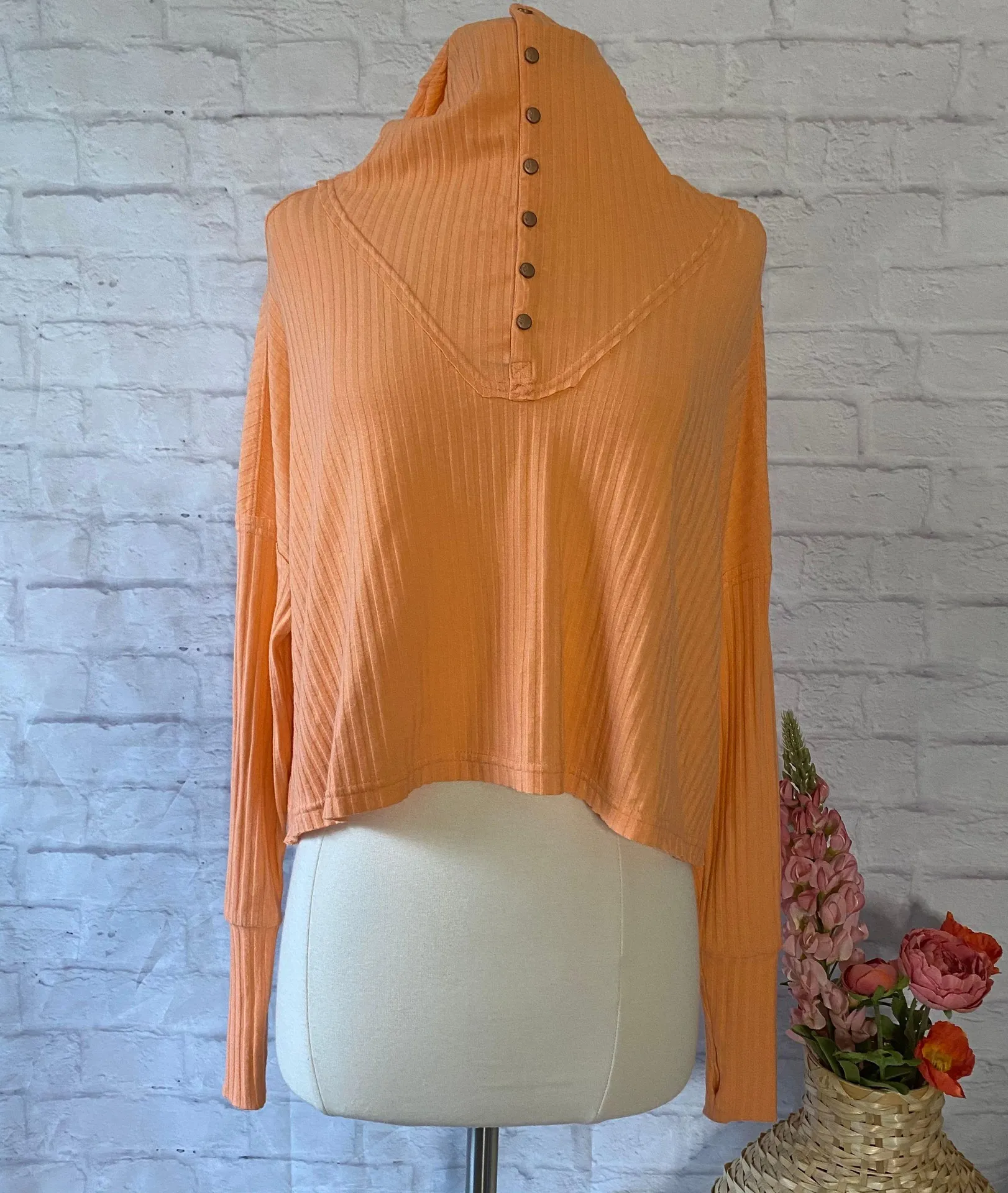 Blissed Out Ribbed Henley - Image 2