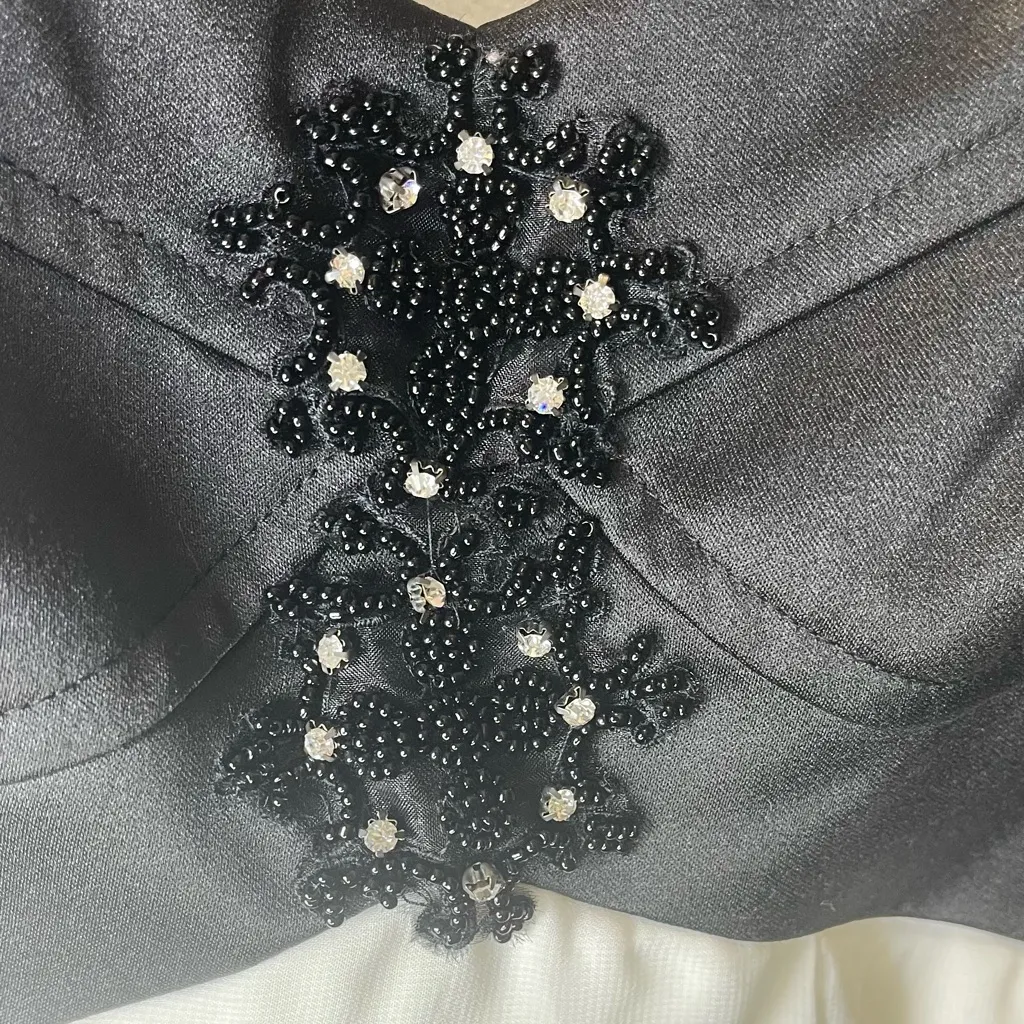 Jessica McClintock‎ for Gunne Sax Black & White Cocktail Dress Size 9 - Image 3