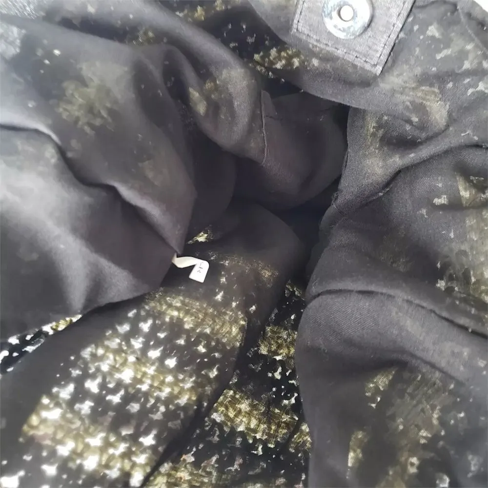 Nora Everyday Striped Drawstring 100% Paper Shoulder Bag Boho Beachy Summer Black - Image 8