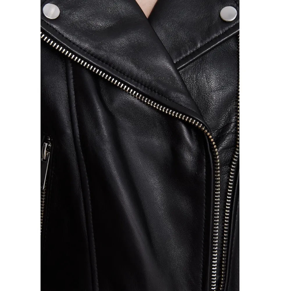 Zara Leather Biker Jacket - Image 10