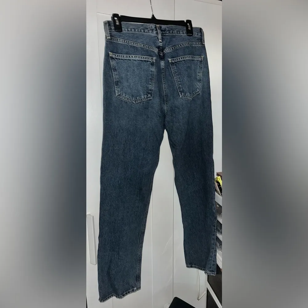 New AGOLDE Riley High Rise Straight Jeans in Frequency - Image 8