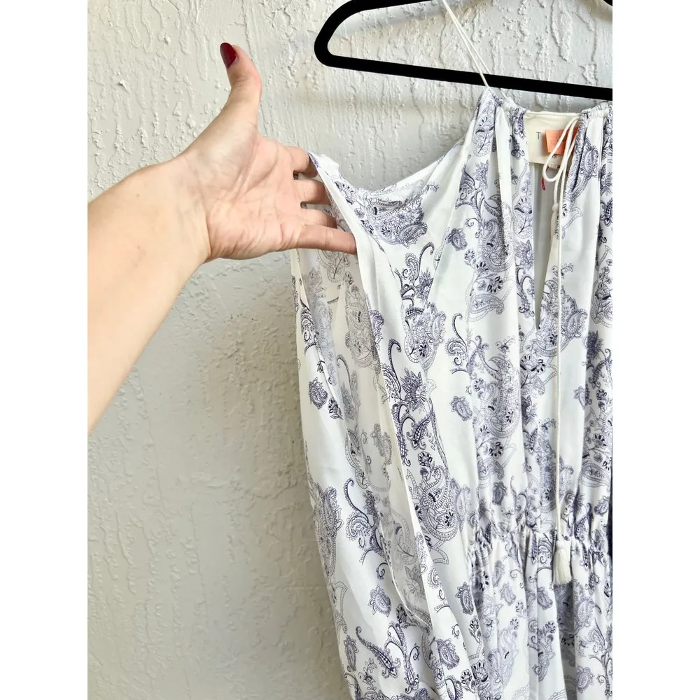 The Jetset Diaries Paisley Slit Sleeve Infinity Romper White/purple Womens Sz XS - Image 4