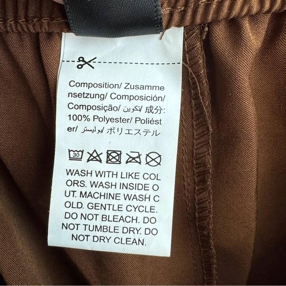 SHEIN brown drawstring athletic shorts size medium - Image 5