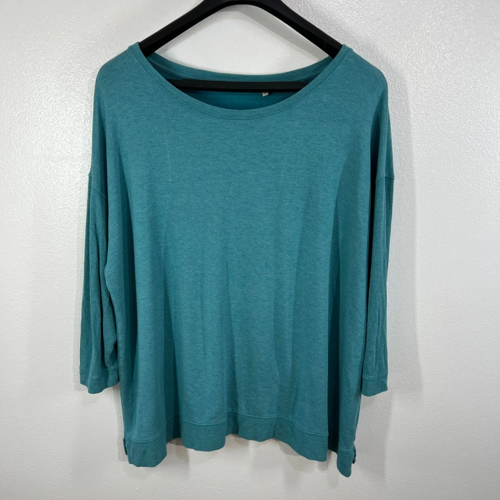 Soft‎ Surroundings Teal Oversized 3X Dolman Sleeve Relaxed Fit Knit Top Pullover - Image 2