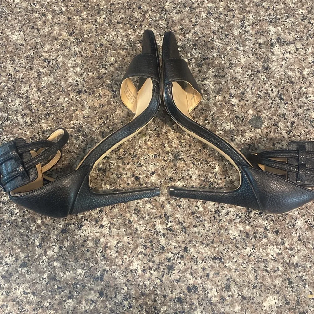 Saks Fifth Avenue Black Stiletto Heels - Image 6