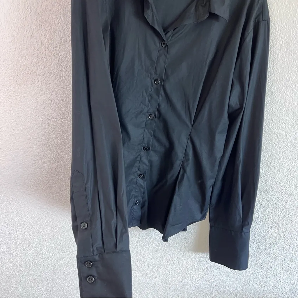 Reformation Women's Vanta Black Button Down Shirt - Image 5