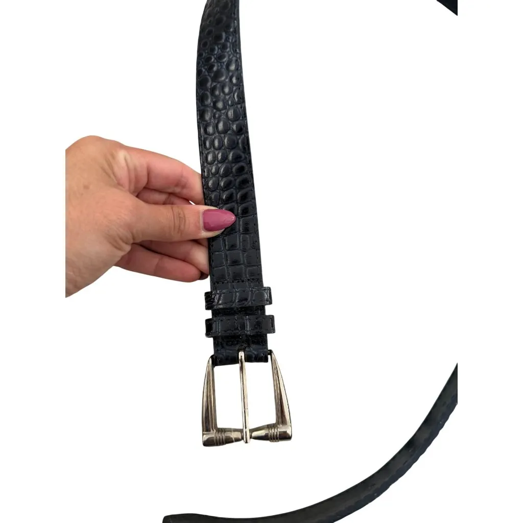 ALLIGATOR Grain Vintage Women's Black Belt Size Medium - Image 4