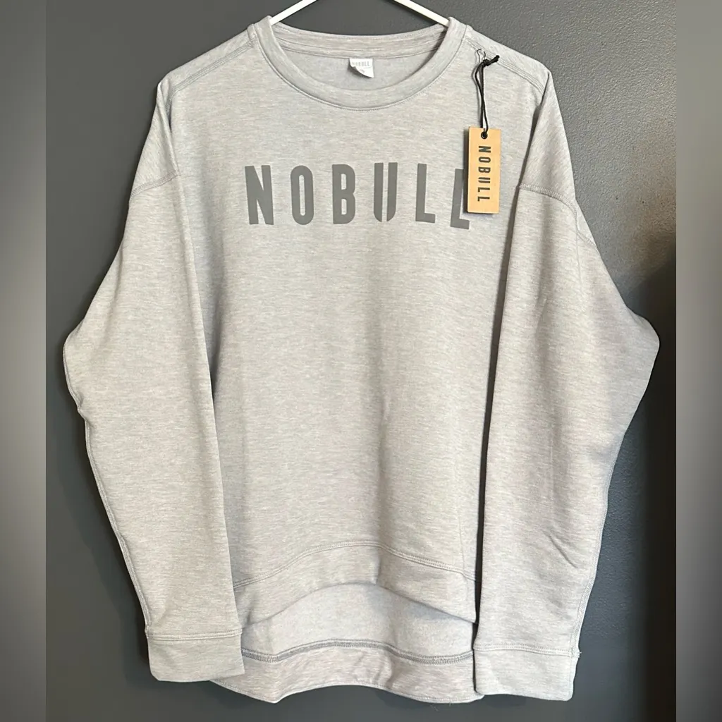 NWT NOBULL Women’s Crew Sweatshirt - XS - Light Heather Gray - Image 2
